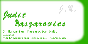 judit maszarovics business card